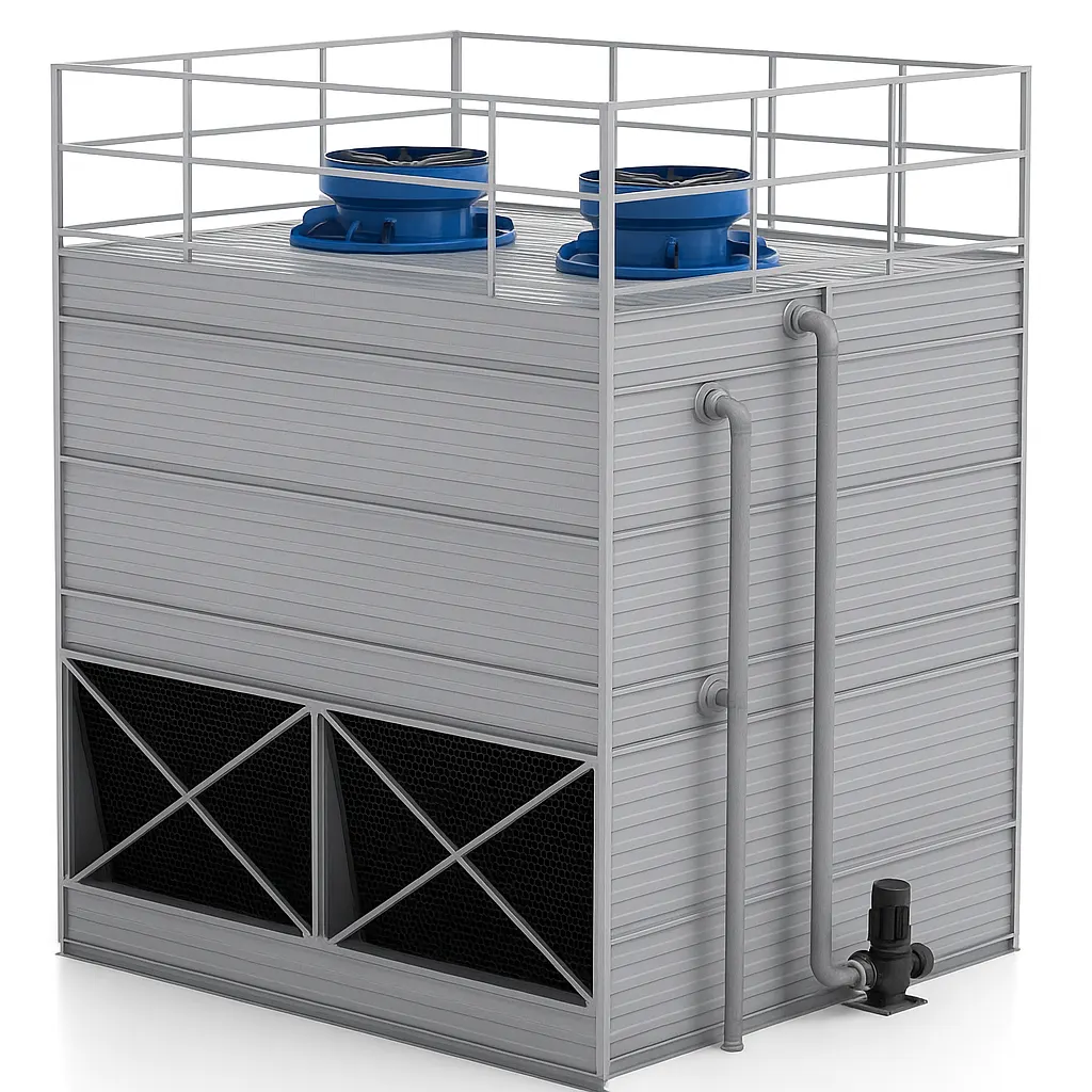 Evaporative Condenser - Integrated Cooling Tower and Condenser Technology