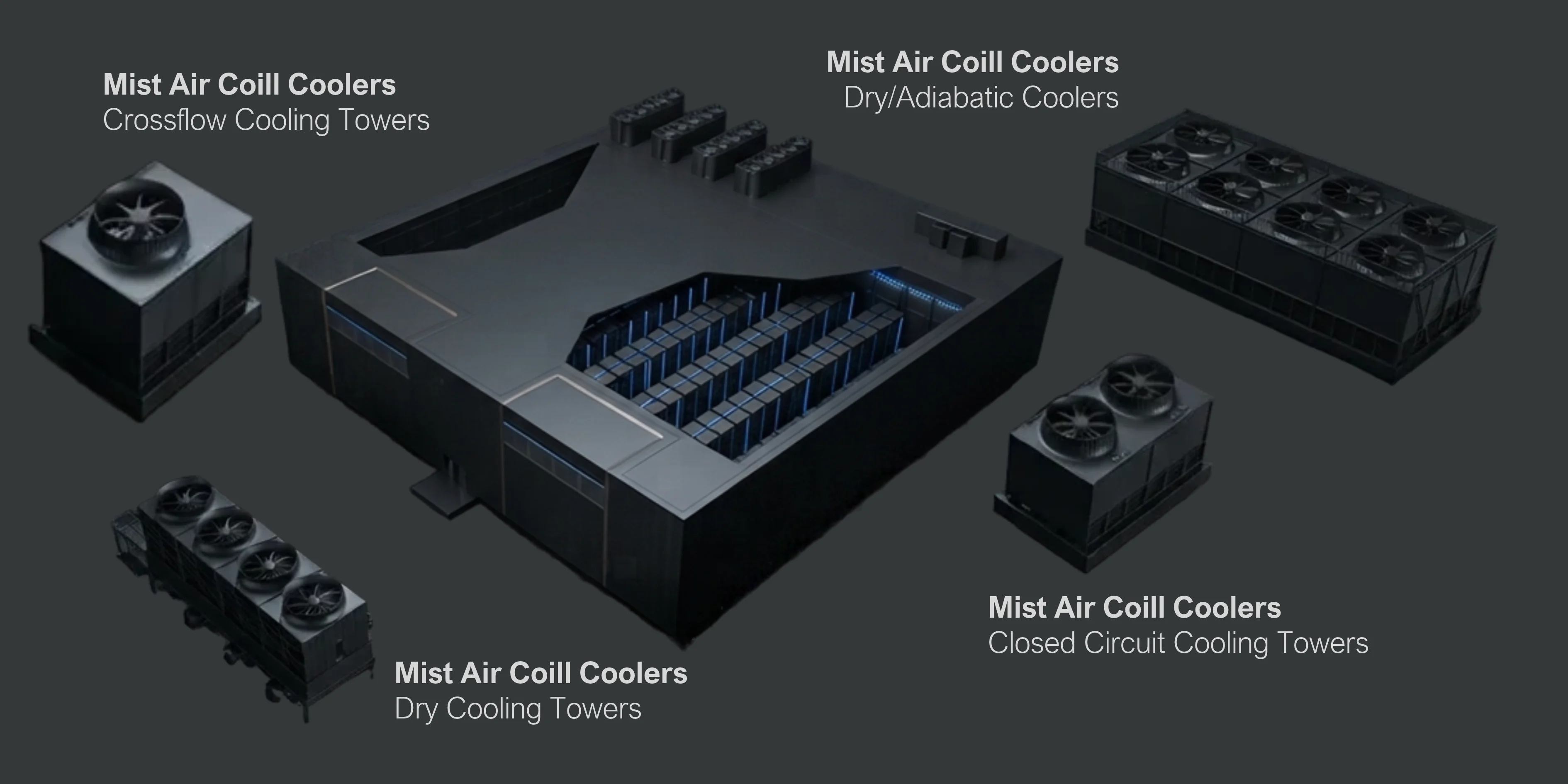 Data center cooling towers and infrastructure